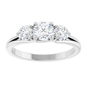 Platinum 1 CTW Natural Diamond Three-Stone Engagement Ring Ethereal Legacy Boutiques
