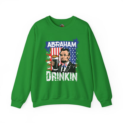 Abraham Drinking Crewneck Sweatshirt The Devil's Pickle