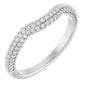 Platinum 1/4 CTW Natural Diamond Pavé-Style Contour Band Ethereal Legacy Boutiques