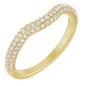 14K Yellow 1/4 CTW Natural Diamond Pavé-Style Contour Band Ethereal Legacy Boutiques