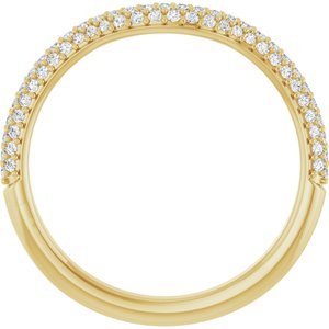 14K Yellow 1/4 CTW Natural Diamond Pavé-Style Contour Band Ethereal Legacy Boutiques
