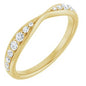 14K Yellow 1/5 CTW Lab-Grown Diamond Pinched Contour Band Ethereal Legacy Boutiques