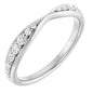 14K White 1/5 CTW Lab-Grown Diamond Pinched Contour Band Ethereal Legacy Boutiques