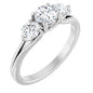 14K White 1 CTW Natural Diamond Three-Stone Engagement Ring Ethereal Legacy Boutiques