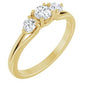 14K Yellow 1/2 CTW Natural Diamond Three-Stone Engagement Ring Ethereal Legacy Boutiques