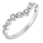Platinum 1/10 CTW Natural Diamond Vintage-Inspired Contour Band Ethereal Legacy Boutiques