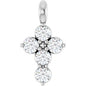 Sterling Silver 1/6 CTW Natural Diamond Cross Pendant