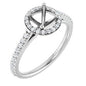 Platinum 6.5 mm Round 1/4 CTW Lab-Grown Diamond Semi-Set Engagement Ring Ethereal Legacy Boutiques