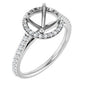 14K White 8 mm Round 1/4 CTW Lab-Grown Diamond Semi-Set Engagement Ring Ethereal Legacy Boutiques