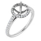14K White 7.4 mm Round 1/4 CTW Lab-Grown Diamond Semi-Set Engagement Ring Ethereal Legacy Boutiques