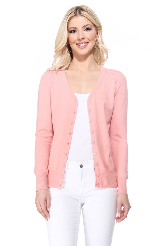 Women's V-Neck Button Down Knit Cardigan Sweater Shop Style & More | Fresh Looks, Everyday Deals & Free Shipping