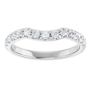 Platinum 1/2 CTW Lab-Grown Diamond Contour Band Ethereal Legacy Boutiques