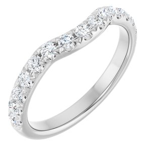 Platinum 1/2 CTW Lab-Grown Diamond Contour Band Ethereal Legacy Boutiques
