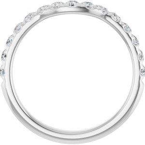 Platinum 1/2 CTW Lab-Grown Diamond Contour Band Ethereal Legacy Boutiques
