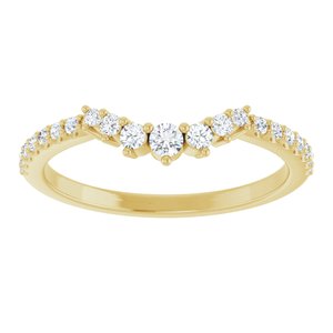 14K Yellow 1/3 CTW Lab-Grown Diamond Contour Band Ethereal Legacy Boutiques