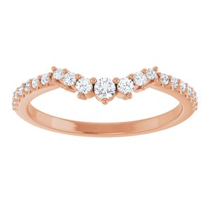 14K Rose 1/3 CTW Lab-Grown Diamond Contour Band Ethereal Legacy Boutiques