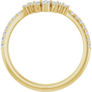 14K Yellow 1/3 CTW Lab-Grown Diamond Contour Band Ethereal Legacy Boutiques