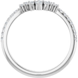 Platinum 1/5 CTW Lab-Grown Diamond  Contour Band Ethereal Legacy Boutiques