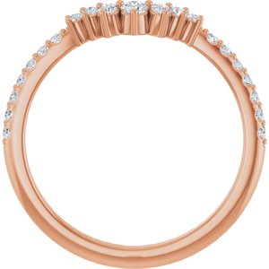 14K Rose 1/3 CTW Lab-Grown Diamond Contour Band Ethereal Legacy Boutiques
