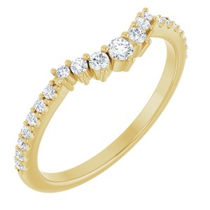 14K Yellow 1/3 CTW Lab-Grown Diamond Contour Band Ethereal Legacy Boutiques