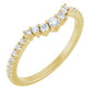 14K Yellow 1/3 CTW Lab-Grown Diamond Contour Band Ethereal Legacy Boutiques