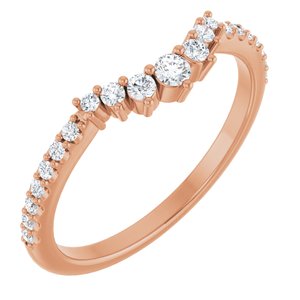14K Rose 1/3 CTW Lab-Grown Diamond Contour Band Ethereal Legacy Boutiques