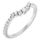 14K White 1/3 CTW Lab-Grown Diamond Contour Band Ethereal Legacy Boutiques