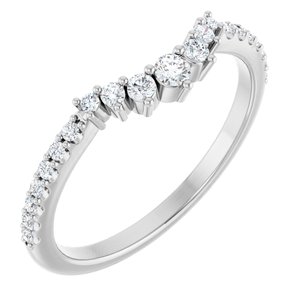 Platinum 1/5 CTW Lab-Grown Diamond  Contour Band Ethereal Legacy Boutiques