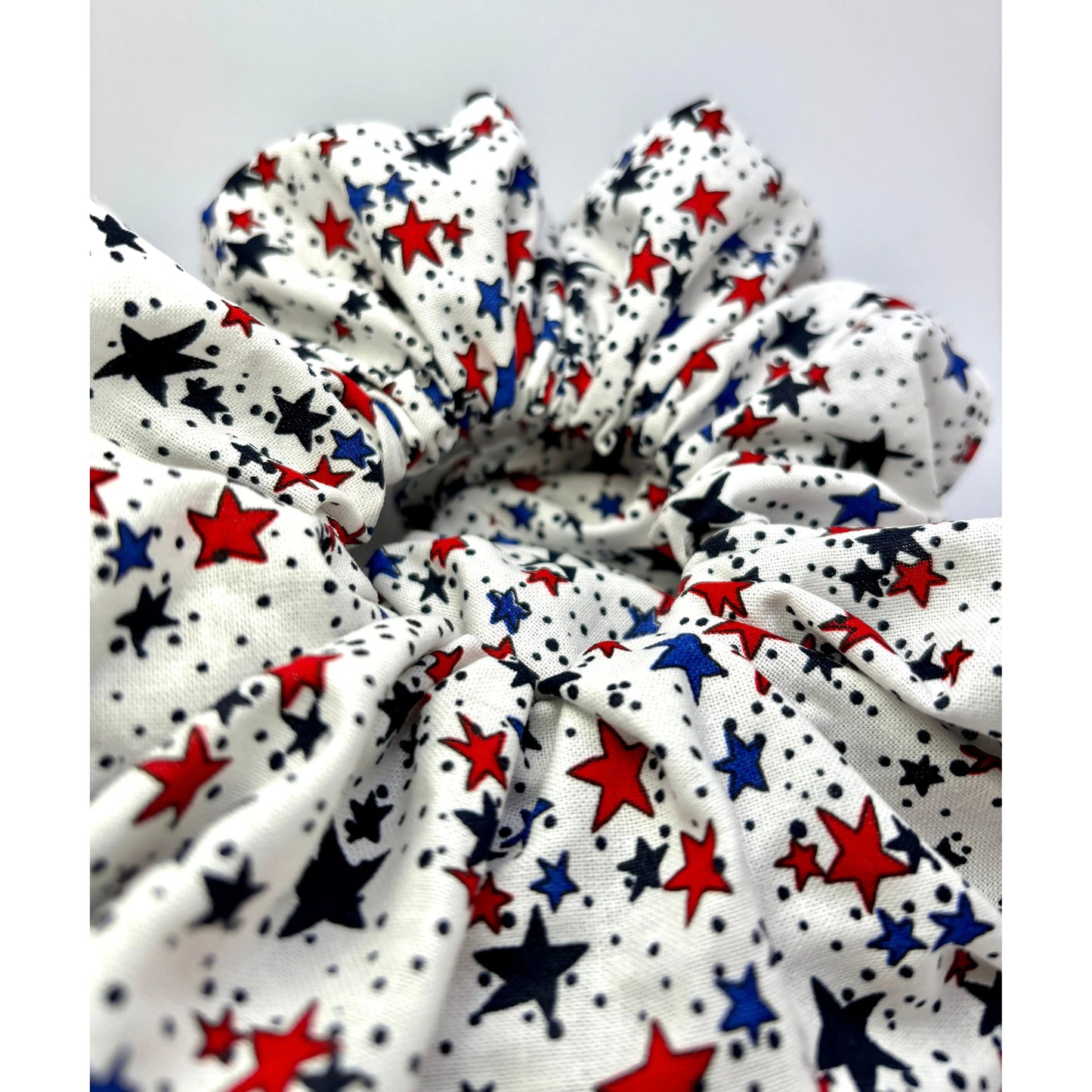 White Stars Patriotic Scrunchie Enchanted Scrunch