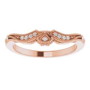 14K Rose .04 CTW Natural Diamond Band Ethereal Legacy Boutiques