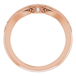 14K Rose .04 CTW Natural Diamond Band Ethereal Legacy Boutiques