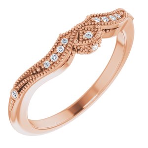 14K Rose .04 CTW Natural Diamond Band Ethereal Legacy Boutiques