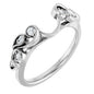 14K White 1/8 CTW Natural Diamond Wrap-Style Ring Enhancer Ethereal Legacy Boutiques