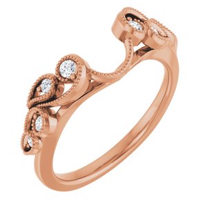 14K Rose 1/8 CTW Natural Diamond Wrap-Style Ring Enhancer Ethereal Legacy Boutiques