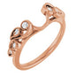 14K Rose 1/8 CTW Natural Diamond Wrap-Style Ring Enhancer Ethereal Legacy Boutiques