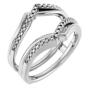 14K White Ring Guard Mounting Ethereal Legacy Boutiques