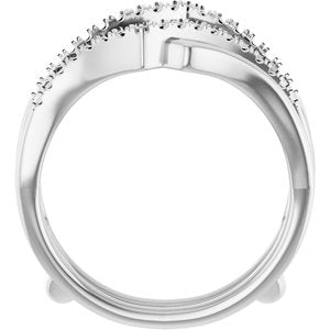 14K White Ring Guard Mounting Ethereal Legacy Boutiques