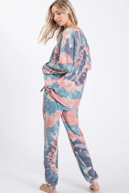 BiBi Tie Dye French Terry Casual Pants New Era Fashion LLc