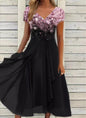 Serene Blooms Chiffon Patchwork Dress | Elegant Floral Dress for Summer Country in My Heart