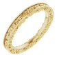18K Yellow 2.5 mm Floral Flat Band Size 7 Ethereal Legacy Boutiques