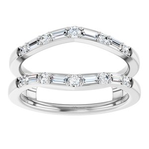 14K White 1/2 CTW Lab-Grown Diamond Ring Guard Ethereal Legacy Boutiques