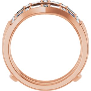 14K Rose 1/2 CTW Lab-Grown Diamond Ring Guard Ethereal Legacy Boutiques