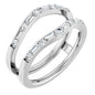 14K White 1/2 CTW Natural Diamond Ring Guard Ethereal Legacy Boutiques