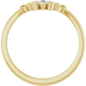 14K Yellow .08 CTW Lab-Grown Diamond  Sculptural Contour Band Ethereal Legacy Boutiques
