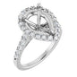 14K White 12 x 8 mm Pear 5/8 CTW Lab-Grown Diamond Semi-Set Engagement Ring Ethereal Legacy Boutiques