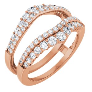 14K Rose 1 CTW Lab-Grown Diamond Ring Guard Ethereal Legacy Boutiques