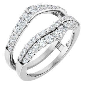 14K White 1 CTW Lab-Grown Diamond Ring Guard Ethereal Legacy Boutiques