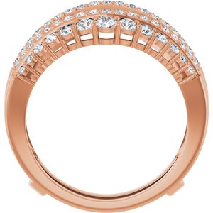 14K Rose 1 CTW Lab-Grown Diamond Ring Guard Ethereal Legacy Boutiques