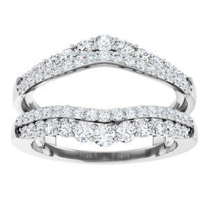14K White 1 CTW Lab-Grown Diamond Ring Guard Ethereal Legacy Boutiques