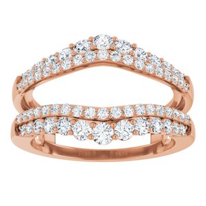 14K Rose 1 CTW Lab-Grown Diamond Ring Guard Ethereal Legacy Boutiques